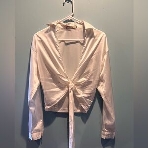 White Silk Top
